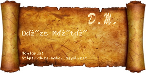 Dúzs Máté névjegykártya